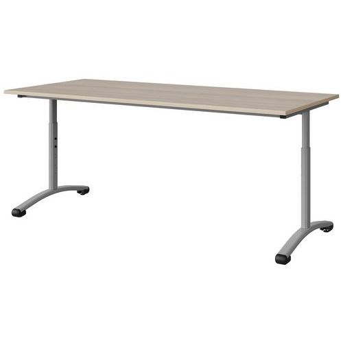 TABLE MALIBU 180X80 T3/T6 DL STR ABS ACACIA/GRIS 9006 - MANUTAN EXPERT