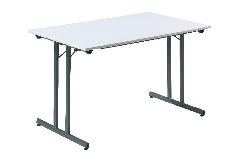 Table pliante l.1200 x p.800 mm gris clair et anthracite_0