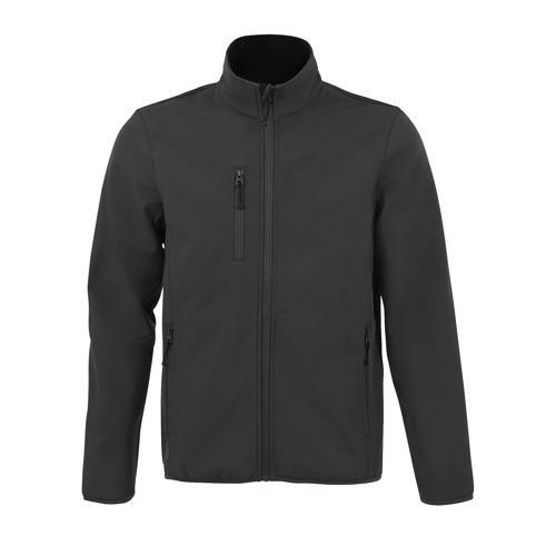VESTE HOMME ZIPPÉE SOFTSHELL EN POLYESTER ANTHRACITE