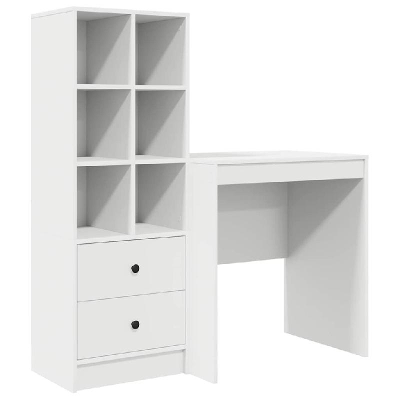 VidaXL Bureau avec tiroir 2 pcs Blanc Modèle Titan Balcon Élite - 3337345_0