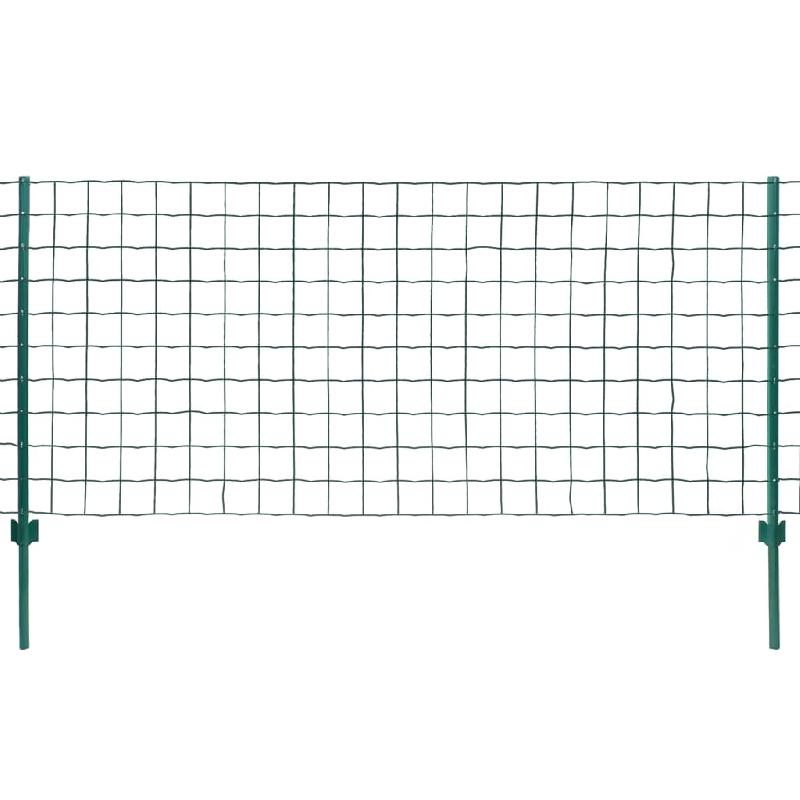 Vidaxl clôture euro acier 20x1 m vert 142815_0