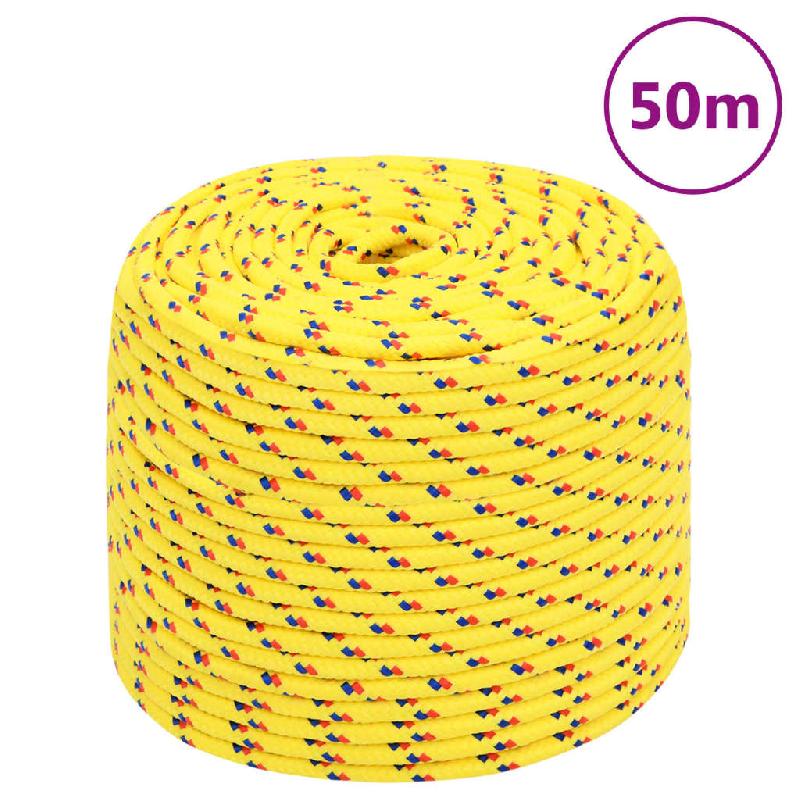 Vidaxl corde de bateau jaune 6 mm 50 m polypropylène 152603_0