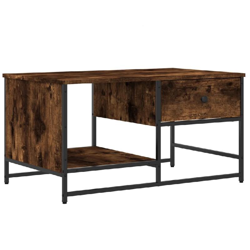 VidaXL Table basse chêne fumé 85,5x51x45 cm bois d'ingénierie Modèle Atlas Master Urban - 835341_0