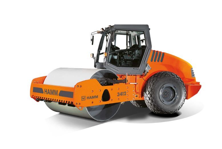 3412 H180 Compacteur monocylindre - HAMM - cylindre lisse, poids 12 200 kg, dimensions 5705x2250x2990 mm_0