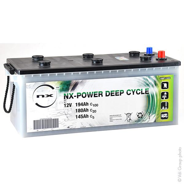 BATTERIE TRACTION NX POWER DEEP CYCLE DUAL 12V 180AH AUTO_0