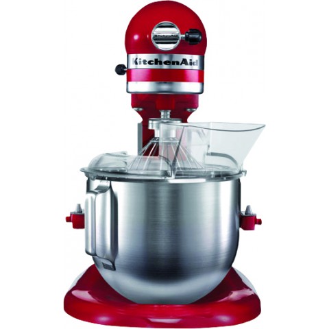Batteur professionnel KitchenAid rouge - Cuve inox 4,7L - Variateur 10 vitesses_0