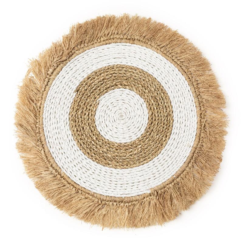 Bazar Bizar Set de table en herbes de mer et raphia 45x45 cm naturel blanc - Lot de 6 - multicolore Matériau naturel BAVE001NW-MTR6_0