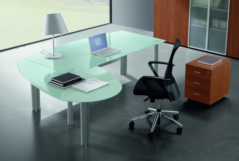 Bureau de direction X time avec convivialité en verre - Quadrifoglio. - Gauche, 259_1