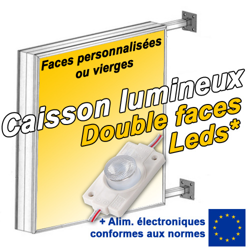 Enseigne caisson lumineuse led double face - mactac_0