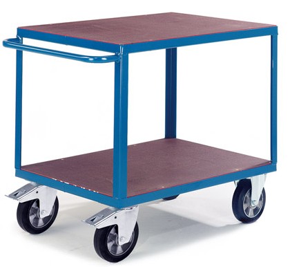 Chariot manuel à 2 plateaux - Charge 1200kg - 3 modèles au choix - Roues pivotantes avec frein_0
