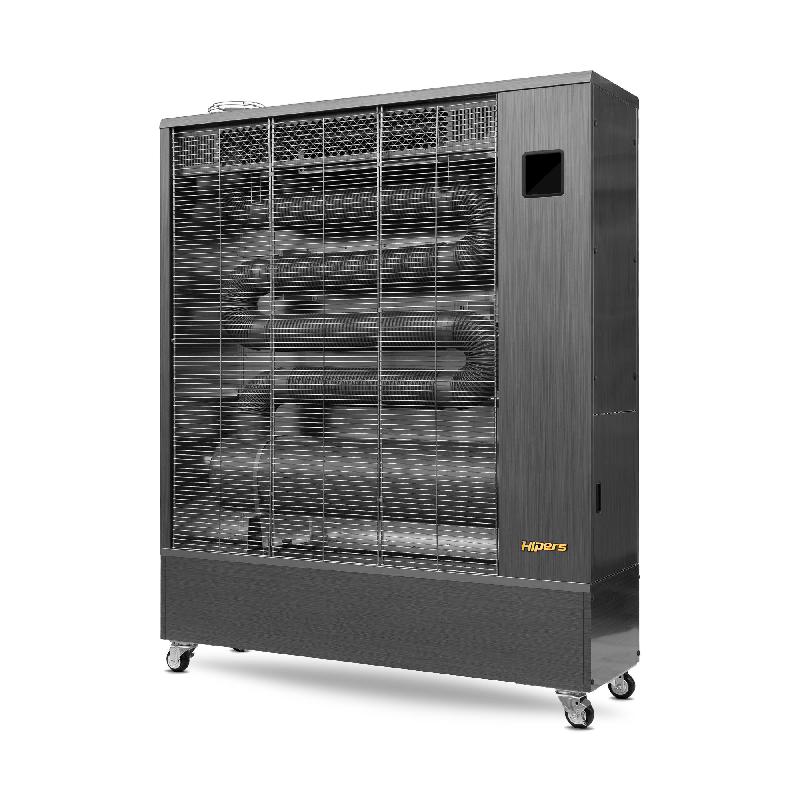 Chauffage professionnel radiant infrarouge mobile fioul 40,7kW en acier inox brossé silencieux sans lumière Hipers WDP140IS_0