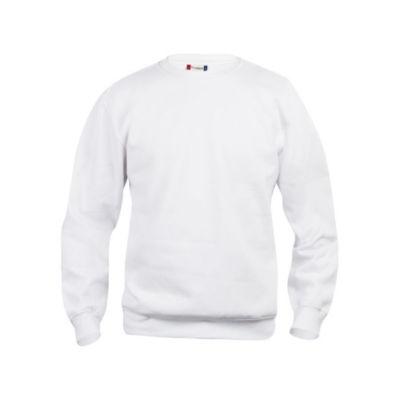 CLIQUE Sweat basic col rd Blanc S_0