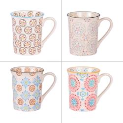Coffret de 4 mugs Bohème 30 cl -  Multicolore Rond Grès Table Passion - multicolore Grès 3106232380624_0