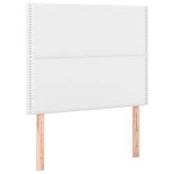 Décoshop26 - Tête de lit accessoire couchage chambre à coucher meuble 2 parties 90 x 5 x 78/88 cm synthétique blanc TDL0206581 - blanc 3000970332696_0