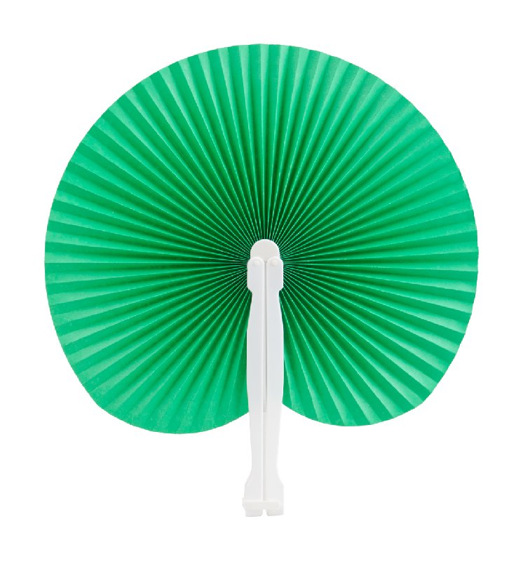 Éventail en plastique - couleur verte - poids léger 13g_0