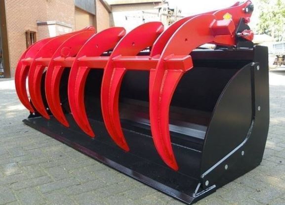 Godet désileur robuste avec pince - Pour chargeur, chargeur télescopique ou chargeur frontal_0
