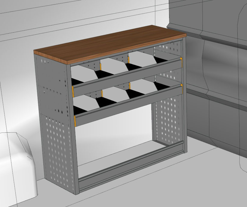 Casier de rangement pour véhicule utilitaire Laval - A.S.V UTILITAIRES