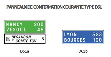 Panneaux de confirmation type D60_0