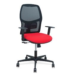 Piqueras y Crespo Silla Alfera sincro malla negra bali rojo brazo regulable - rouge multi-matériau 394SM840B350B10B68R65_0