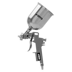 Pistolet à peinture 3 - 5 bar Réservoir 600ml Filetage Air 1/4-6mm Raccord rapide VITO - gris 5604612017668_0
