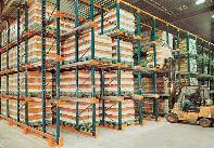 Rayonnage lourd à accumulation - stockage optimisé jusqu'à 85% - charge admissible 1200kg par palette_0