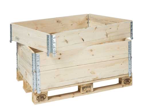 Rehausse palette pliante en bois, idéale pour les préparations de commandes en entrepôt - 800x1200 mm - RF2_0