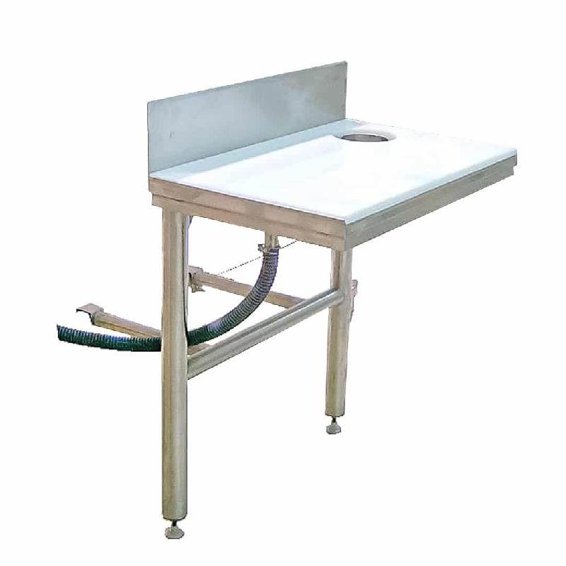 Tablette de travail avec TVO, en inox AISI 304_0