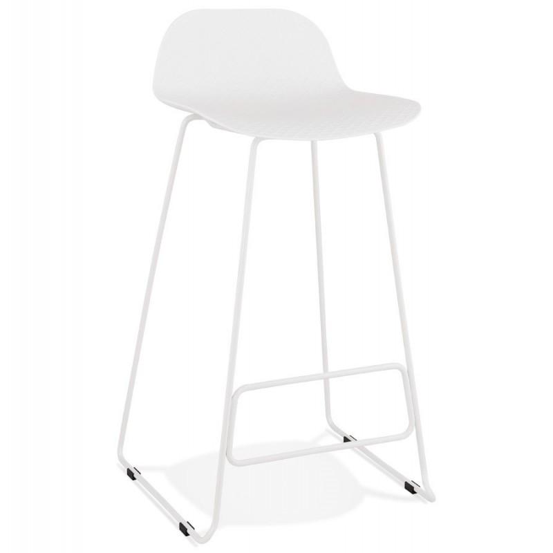 Tabouret de bar Blitz 95 cm blanc - Paris Prix - métal et polypropylène, compatible table haute_0