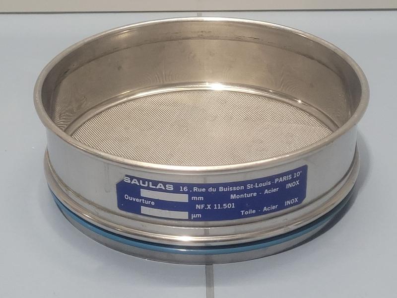 Tamis de test en acier inox SAULAS 200x50mm - 630 µm_0