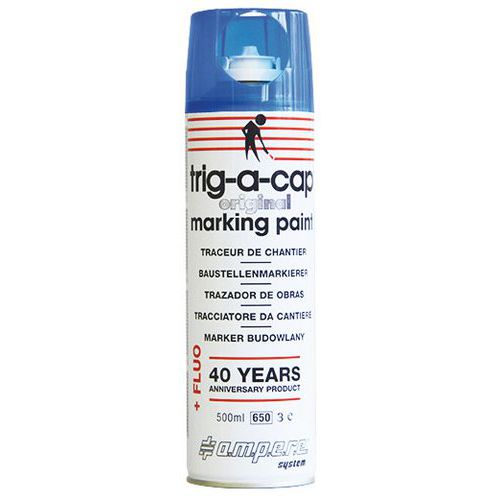 TRACEUR DE CHANTIER TRIG-A-CAP 650/500 ML NET BLEU FLUO