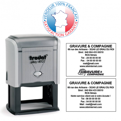 Tampon encreur Trodat Printy 4927 - empreinte 8 à 9 lignes - 60 x 40 mm - empreinte offerte_0