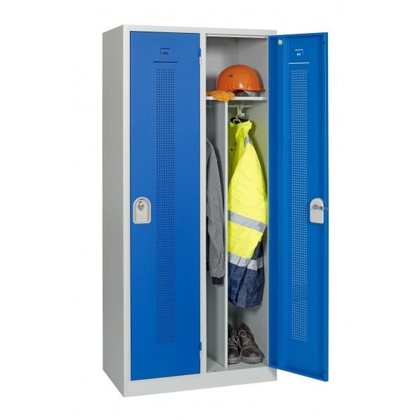 Vestiaire monobloc sur socle NF - Cloison pour vêtements, aération optimisée et 1 à 3 cases - Rolléco_0