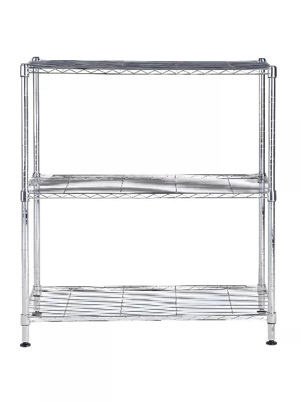 Étagère métal chromé 3 tablettes 90 cm_0