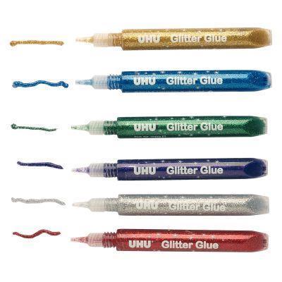 Blister 6 tubes 10ml de Glitter Glue  couleurs assorties_0