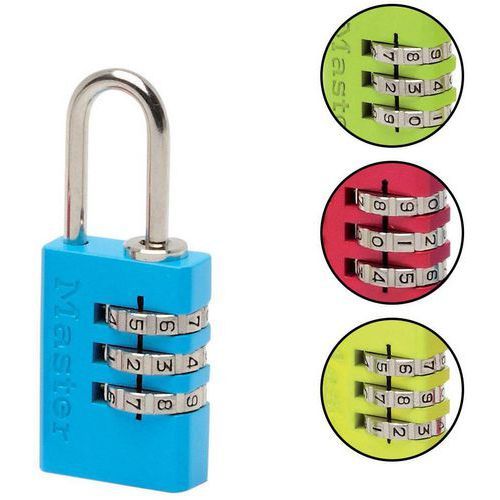 CADENAS À COMBINAISON ALUMINIUM 7620EUR - COLORÉ - MASTER LOCK