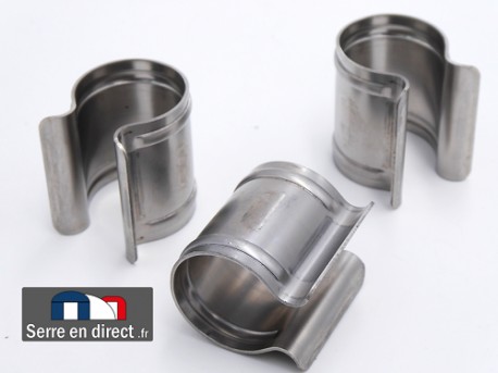 Clips inox pour tube de serre - 25mm x 30mm - Lot de 20 ou 100 - Résistants aux intempéries_0