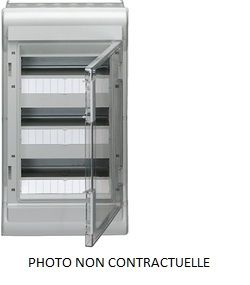 HAGER COFFRET ÉTANCHE IP 55 12 MODULES VE112F