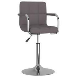Décoshop26 - Chaise de salle à manger hauteur réglable en tissu taupe DEC025058 - 3000255047598_0