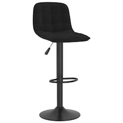 Décoshop26 - Tabouret de bar x1 chaise haute design moderne en velours et acier noir DEC029529 - noir 3000257420887_0