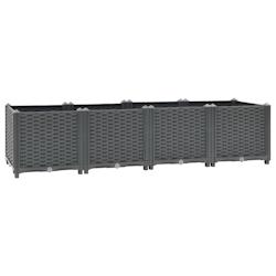 Helloshop26 - Jardinière lit surélevé plantes fleurs jardin 160 x 40 x 38 cm polypropylène gris foncé 02_0000918 - 3000072531539_0