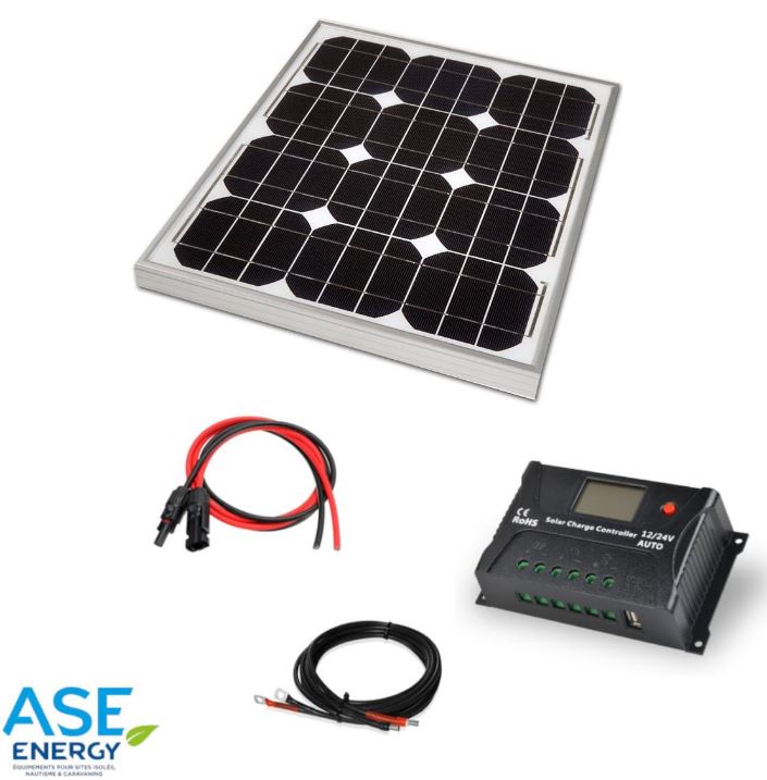 Kit solaire maintien de charge ou autonome 20 à 50w 12v_0