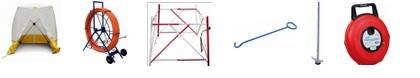 Matériel de tirage et aiguille fibre optique - équipements pour tirage horizontal et vertical - accessoires pour chantier_0