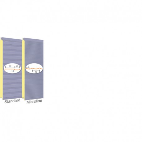 Panneau sandwich de bardage isolé standard ou microline, aux fixations invisibles_1