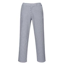 Portwest  - Pantalon de cuisine BARNET Blanc / Bleu Taille S - S 5036108035298_0