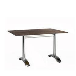 Resol GARBAR MAX Table Rectangulaire Intérieur, Extérieur 120x80 Pied Aluminium - Tableau Chêne frêne_0