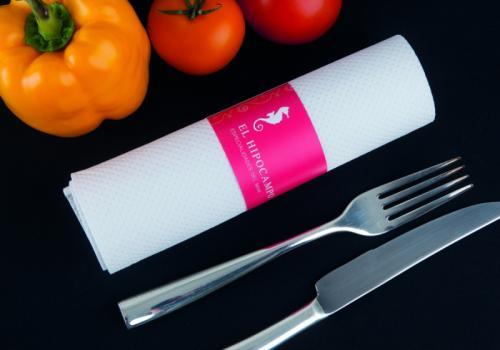 Rond de serviette à personnaliser - Recyclé 250g couché satiné - Marquage quadri sur toute la surface_0