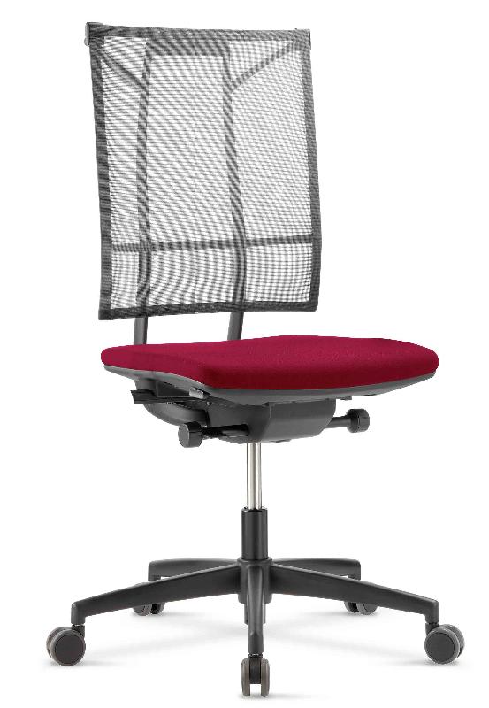 SAIL / FAUTEUIL DE BUREAU RÉSILLE SANS ACCOUDOIRS ROUGE_0