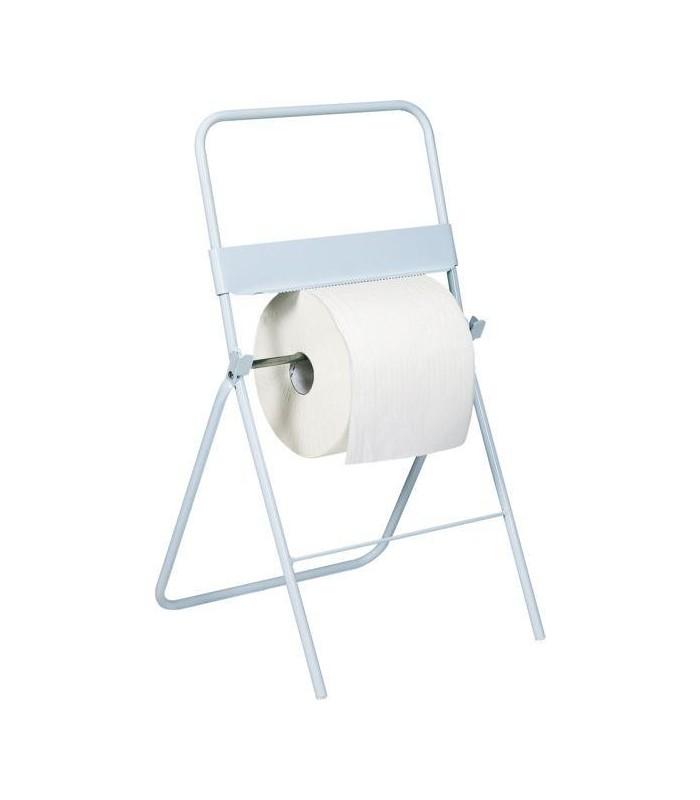 Support dévidoir sur pied en métal - essuyage - Direct Medical Exlusiv - tube acier Ø 18 mm - système de découpe par lame mobile_0