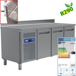 Table frigo, ventilée litres , 3 portes gn 1/1 405 litres profi line 1800x700xh880/900 - MR3/R2-BA_0