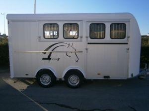 Van chevaux Optimax gris foncé - pont avant et arrière - PTAC 2700 à 3500 kg - suspension Pullman 2 - sellerie vaste_0